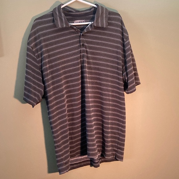 Nike black and white golf button up collar tee. - Picture 1 of 5